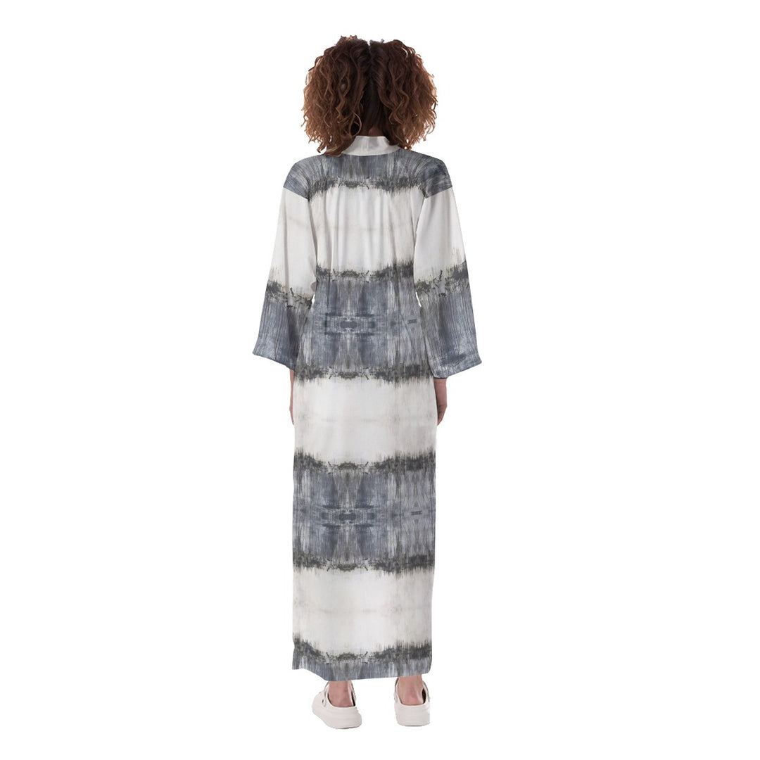 All-Over Print Women's Long Satin Kimono Robe